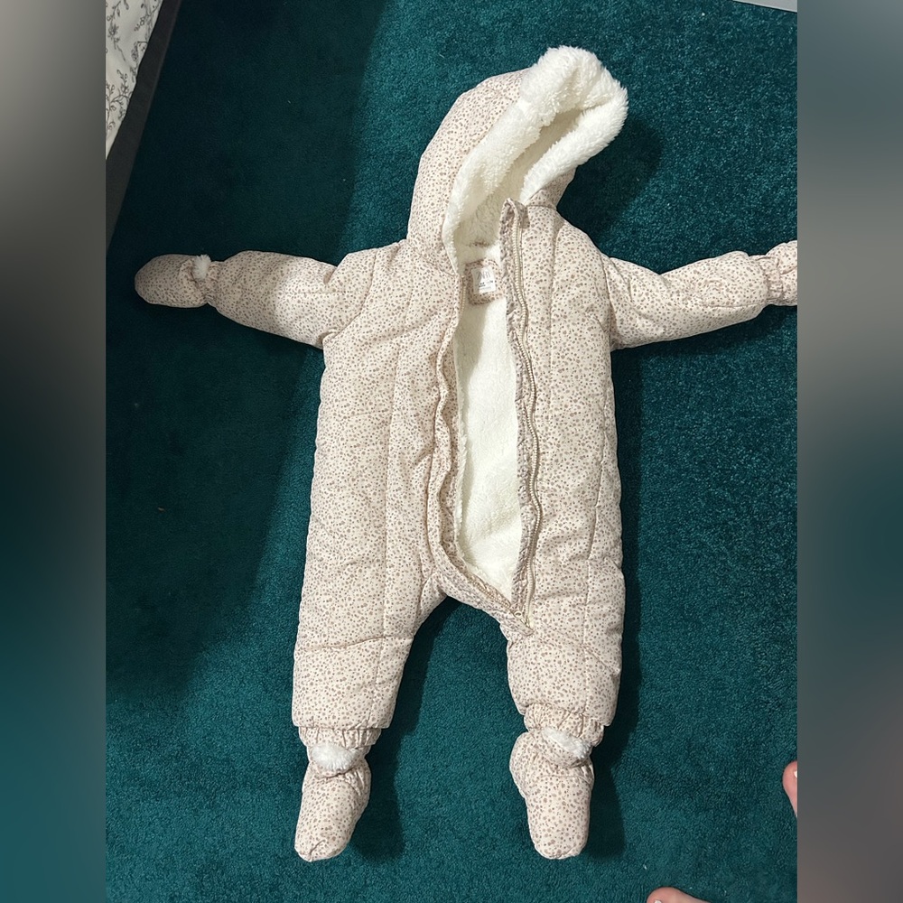 Zara Cream Kids One Piece bunting suit